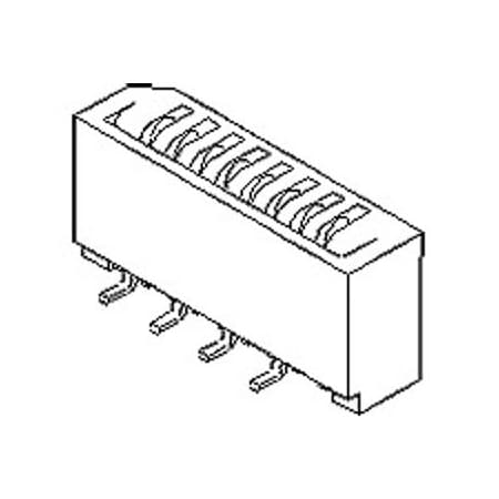 Molex Ffc/Fpc Connector, 25 Contact(S), 1 Row(S), Female, Straight, 0.039 Inch Pitch, Surface Mount 528082571